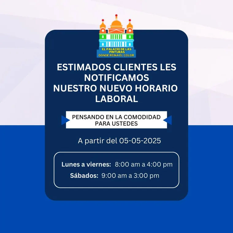 Horario publicado de El Palacio de las Pinturas