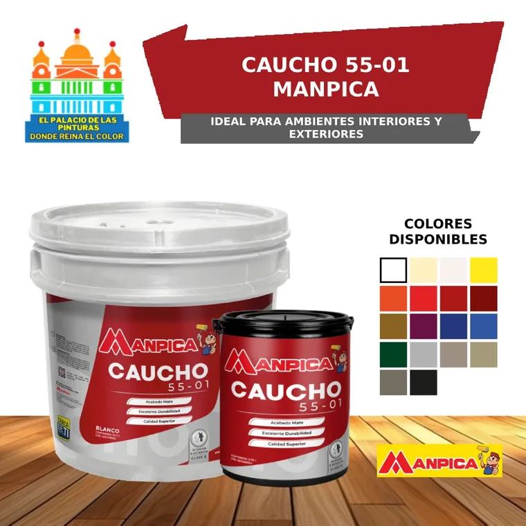 Caucho Mate 55-01 Manpica disponible en El Palacio de las Pinturas